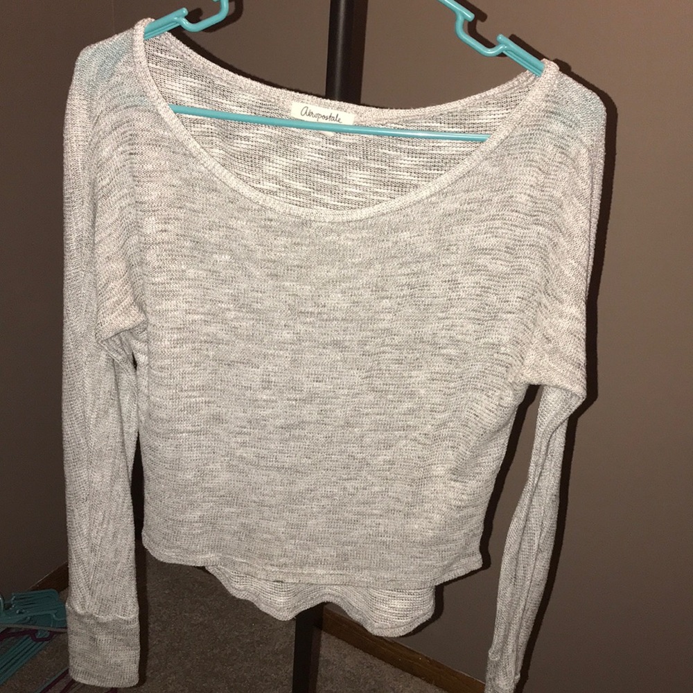 Aeropostale see thru grey long sleeve